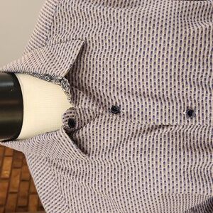 Robert Graham 2XL Button Front Dress Shirt Ecletic Decorated Cuffs Classic Fit